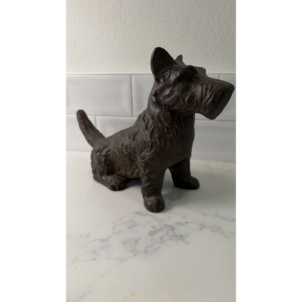 SCOTTISH TERRIER DOORSTOP Scottie Dog Cast Iron Figure 10"